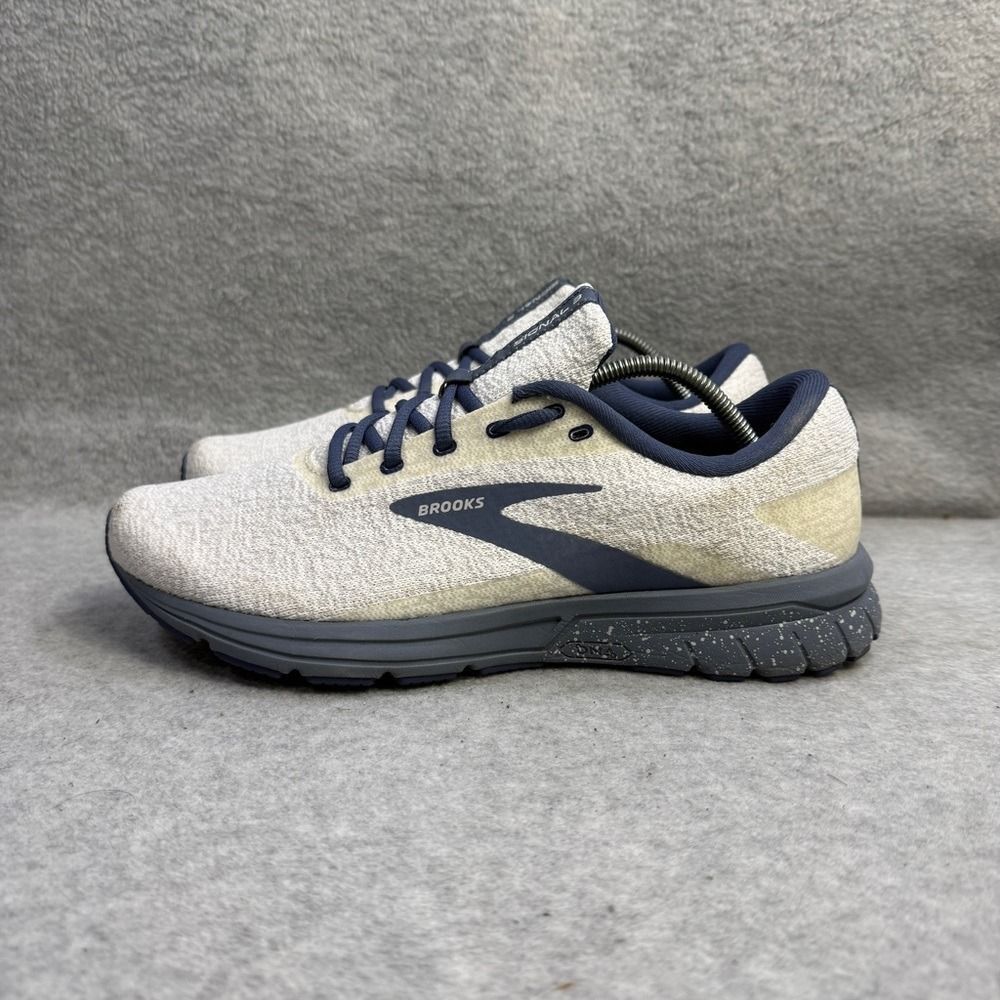 Brooks Shoes Men Size 8 Signal 3 White Blue Athletic Running Sneaker 1103621D115